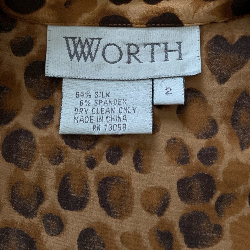 Vintage Worth 90s Leopard Blouse - Picture 4 of 6
